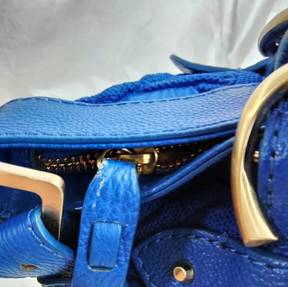 Stuart weitzman  blue leather and embroidered  hobo luxury bag - Picture 6 of 16